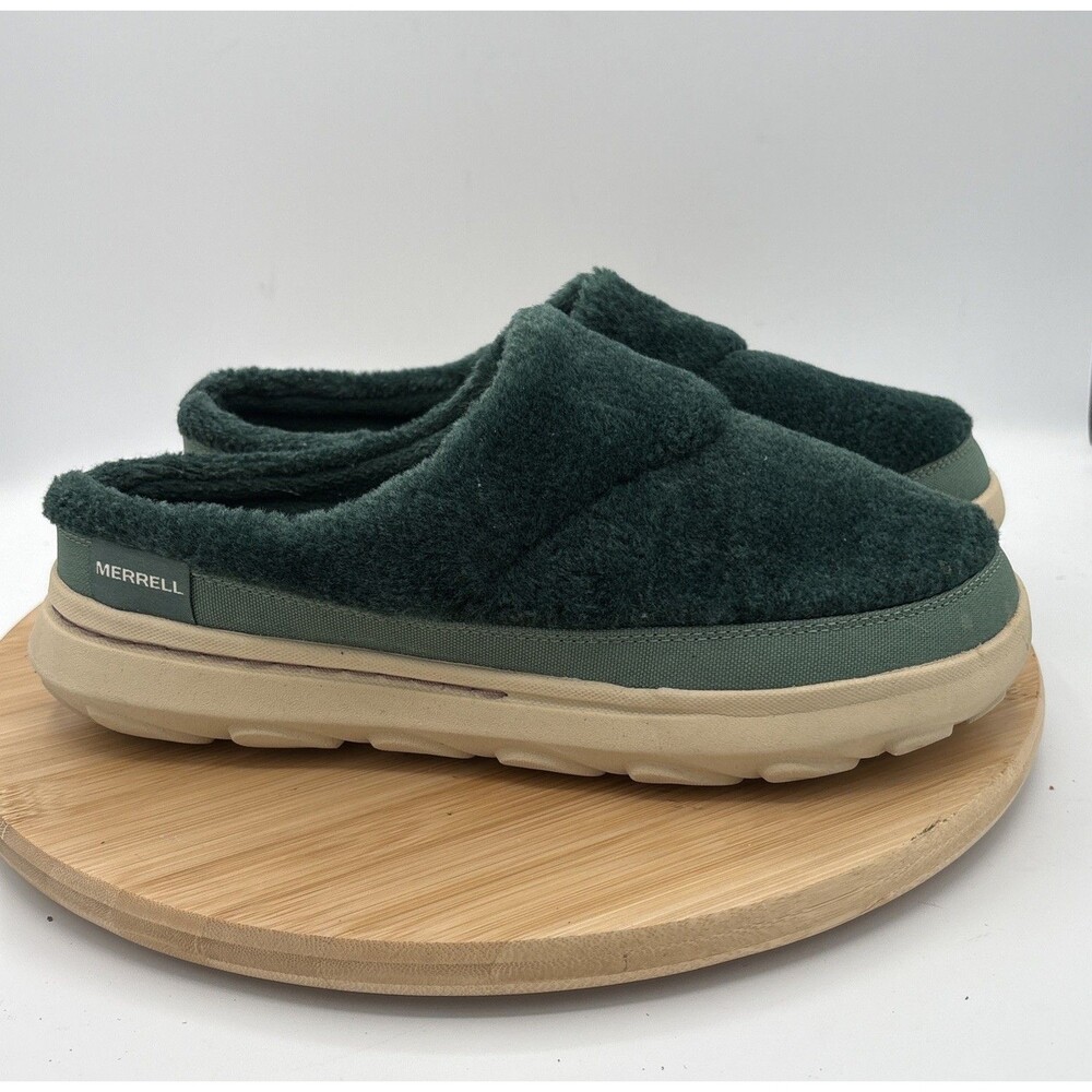 Merrell Hut Moc 2 Slide Women’s 11 Hunter Green Cozy Slip On Casual J500678